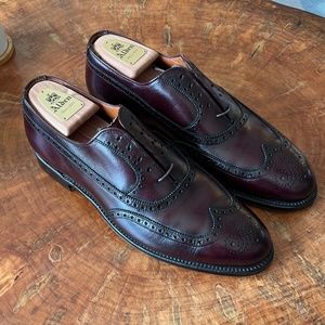 Alden 929 11.5C Burgundy Wing Tip Oxfords